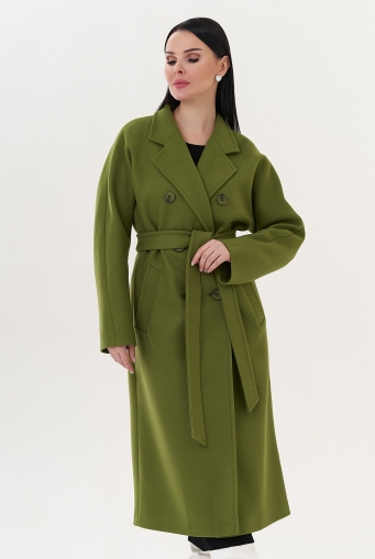 Миниатюра фотографии Женское пальто в зеленом цвете