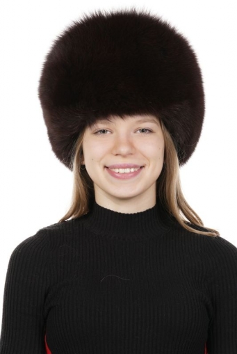 Миниатюра фотографии Шапка женская из песца