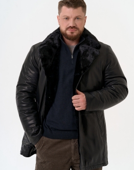 Купить Мужская дубленка с английским воротником в каталоге без категории