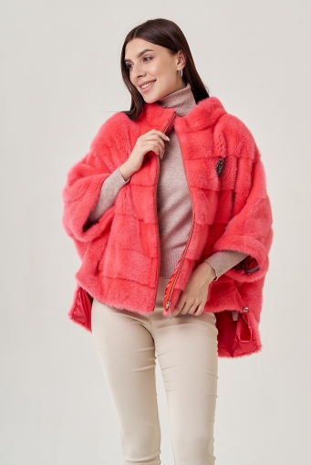 Миниатюра фотографии Шуба из норки оверсайз