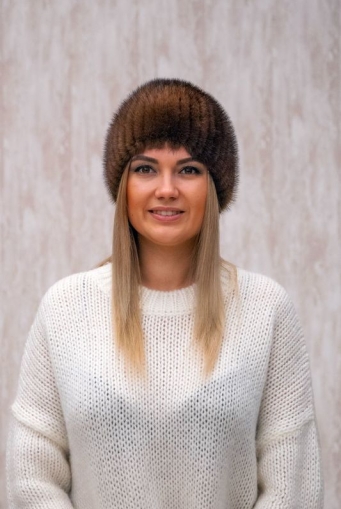 Миниатюра фотографии Шапка женская из норки