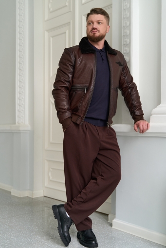 Миниатюра фотографии Мужская натуральная дубленка