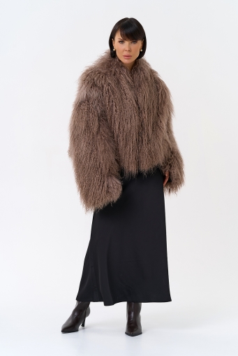 Миниатюра фотографии Короткая шуба из ламы