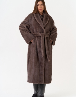 Купить Женская шуба из эко меха с воротником шаль в каталоге Искусственные шубы