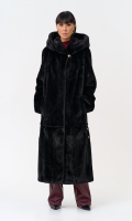 Миниатюра фотографии Женская шуба из скандинавской норки с капюшоном
