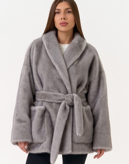 Купить Женская шуба из эко меха с воротником шаль в каталоге Искусственные шубы