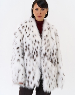 Купить Шуба из лисы с инкрустацией под рысь в каталоге Шубы