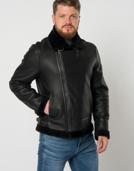 Купить Мужская дубленка косуха в черном цвете в каталоге