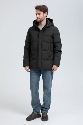 Миниатюра фотографии Мужской пуховик с капюшоном 