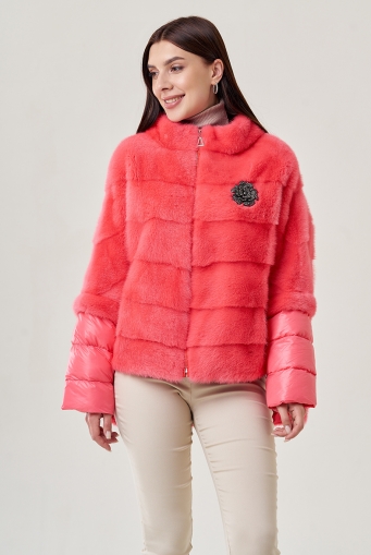 Миниатюра фотографии Шуба из норки оверсайз