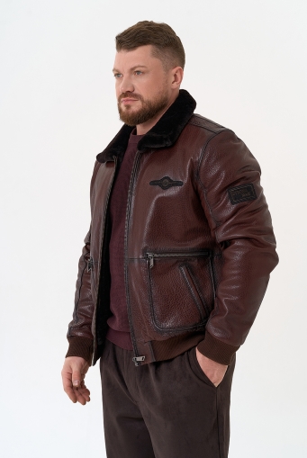 Миниатюра фотографии Мужская натуральная дубленка