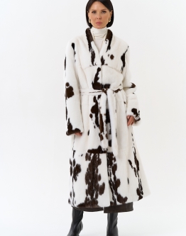 Купить Шуба из меха норки в расцветке "ягуар" в каталоге Шубы