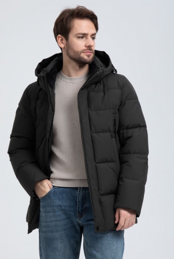 Миниатюра фотографии Мужской пуховик с капюшоном 