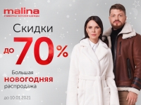 миниатюра для новости  Новогодняя распродажа в Malina