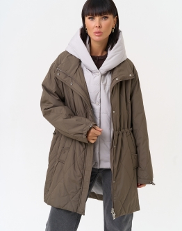 Купить Женская удлиненная куртка со съемным капюшоном в каталоге Плащи