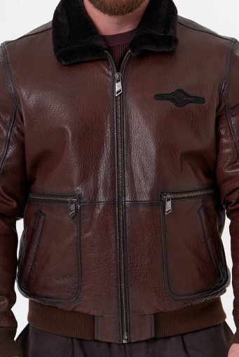 Миниатюра фотографии Мужская натуральная дубленка