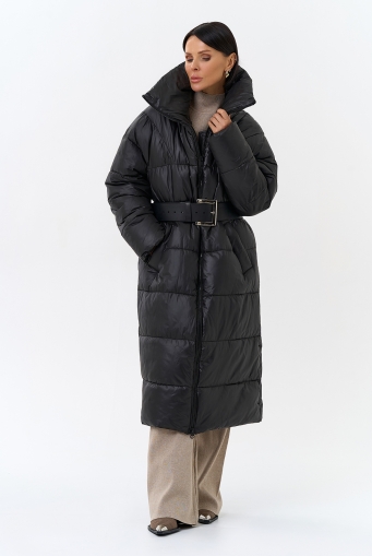 Миниатюра фотографии Женский пуховик с воротником стойкой