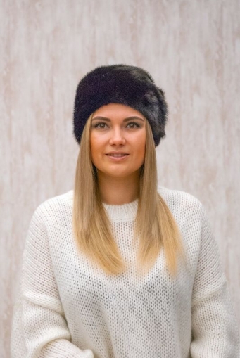 Миниатюра фотографии Шапка женская из норки