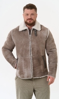 Миниатюра фотографии Светлая мужская дубленка