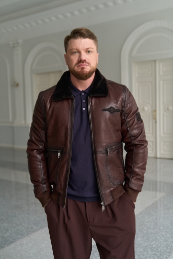 Миниатюра фотографии Мужская натуральная дубленка